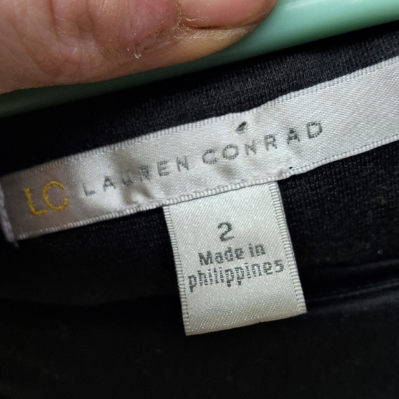 LC Lauren Conrad Black and White Fit and Flare Dress - Picture 3 of 9